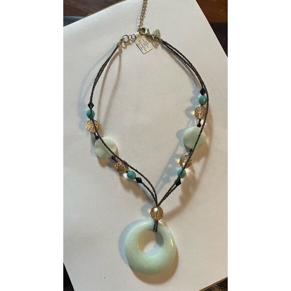 Lia Sophia Jade Beaded Necklace Double Strand - Picture 5 of 6